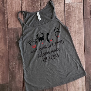 Well Behaved Women Seldom Make History Ladies Relaxed Fit Jersey Tank Top - Disney Villains - Witches