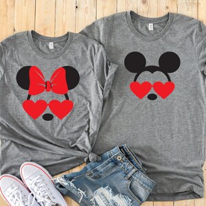 Minnie and Mickey Valentine&#39;s Day T Shirts - Love Shirts - Disney Couples - Matching Shirts