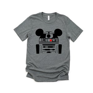 R2D2 with Mickey Ears Disney Star Wars Adult Unisex T-shirt - Star Wars Gift Idea - Star Wars Lover T Shirt