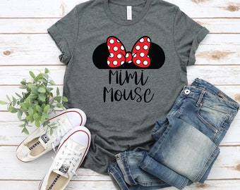 Camiseta unisex de Minnie Mouse para adultos - Camisetas a juego para viajes de Disney - Linda camiseta de Minnie - Camisetas Disney a juego para toda la familia