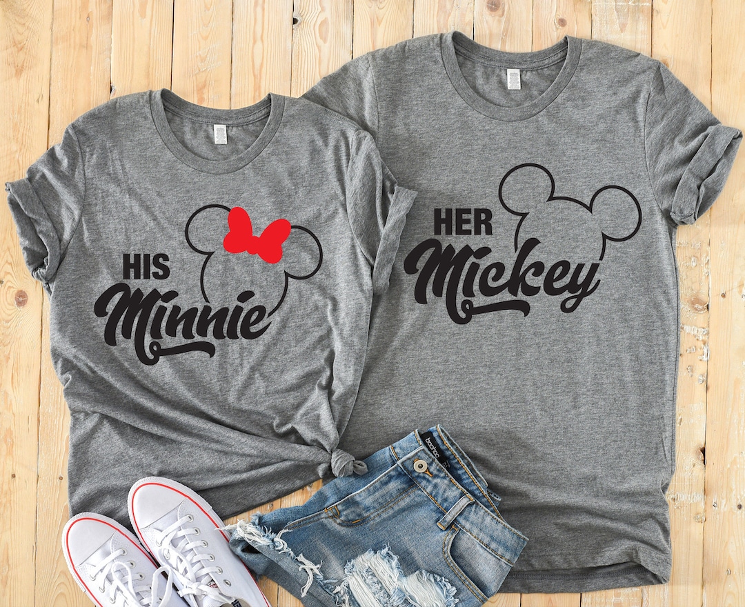 His Minnie Her Mickey Shirts Disney Couples Shirt Cute