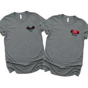 Mr. and Mrs. - Just Married - Disney Couples Matching Unisex T Shirts - Mickey and Minnie Mouse - Anniversary - Honey Moon - Disney Moon