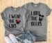 I wear the Ears and I Buy the Beers Matching Disney Couples Shirts - Minnie and Mickey Adult T Shirts 