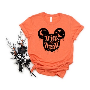 Mickey Mouse Trick or Treat - Adult T Shirt -Disney - Dripping Blood