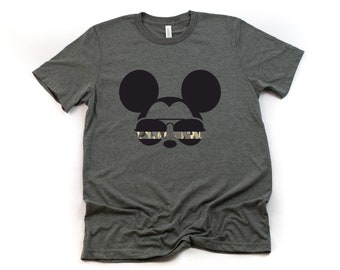 Okulary lotnicze w kamuflażu Mickey Army - Koszulka dla dorosłych unisex - Siły Zbrojne - Wojskowa koszulka z Myszką Miki