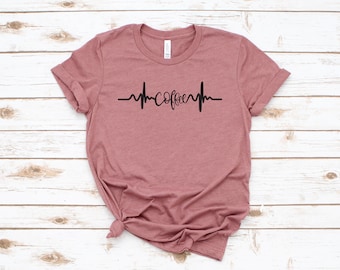 Camiseta Coffee Heartbeat - Coffee Lovers - Regalo para los amantes del café