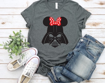 Darth Vader Minnie Mouse Volwassen T Shirt - Star Wars Fan T-shirt - Star Wars Lover Gift