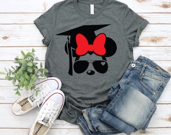 Graduation Aviator Adult Minnie Mouse t shirt - Disney Trip Matching Shirts - Seniors Class of 2026
