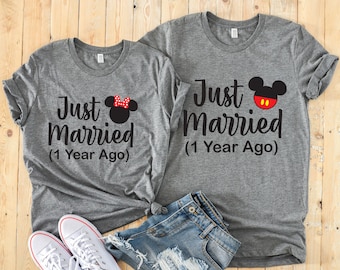 Disney Couples Anniversary T-Shirts – Mickey and Minnie, Matching Unisex Tees