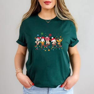 Vintage Mickey Mouse and Friends Christmas Holiday Adult t shirt - Disney Trip Matching Shirts - Minnie Mouse - Pluto - Donald - Goofy