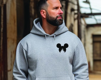 Pocket Size Mickey Mouse Adult Unisex Hoodie Sweatshirt - Disney Trip Family Matching - Castle