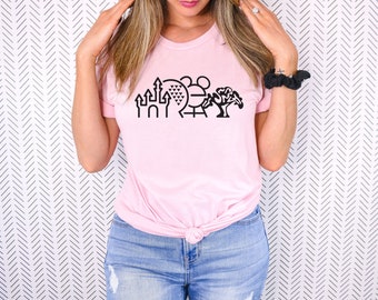 Disney Parks T Shirt - Family Matching Shirts -Epcot - Magic Kingdom - Animal Kingdom - Hollywood Studios
