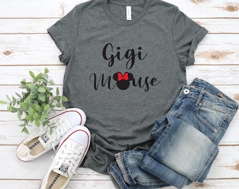 Gigi Mouse  Adult Unisex Minnie Mouse T shirt - Disney Trip Family Matching Shirts