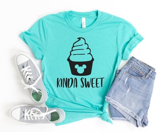 Kinda Sweet Adult Unisex Disney Snack Goals T Shirt- Disney Food Lover T Shirt - Mickey Ice Cream