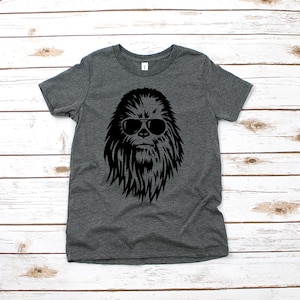 Chewbacca With Sunglasses Star Wars Mickey Mouse Youth T Shirt - Disney Kids T Shirts - Family Star Wars Matching Shirts