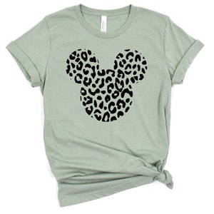 Leopard Mickey Mouse T Shirt -Animal Print Mickey Shirt - Disney Trip Matching Shirts - Cheetah Safari Mickey Mouse Shirt