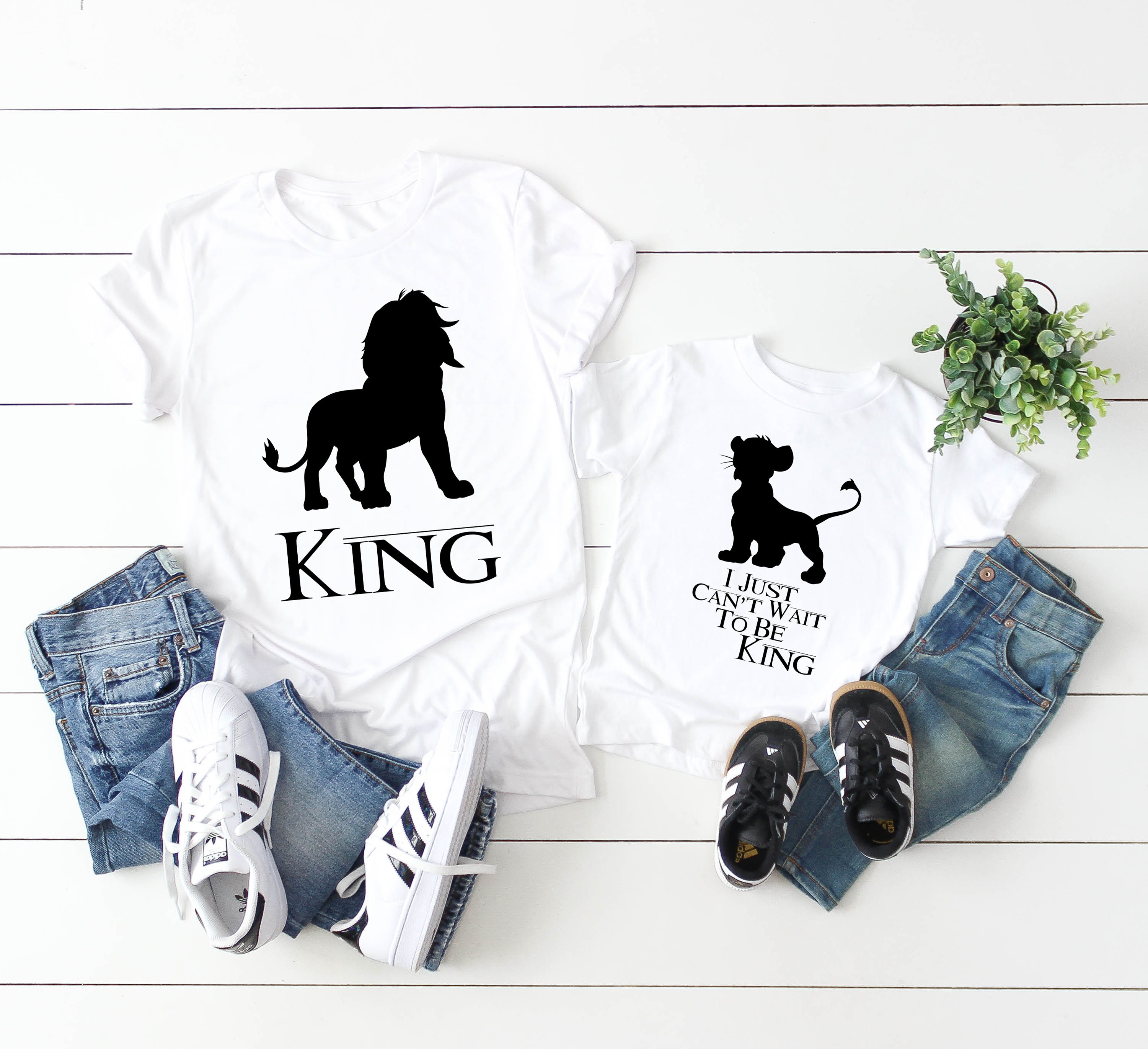 Disney The Lion King Simba Papa Día del Padre Father’s Day - Short Sleeve  Cotton T-Shirt for Adults - Customized-Royal Heather