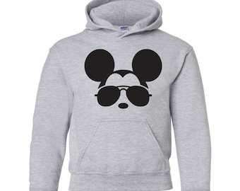 Mickey Youth Unisex Hoodie Sweatshirt - Disney Trip Family Matching - Sunglasses