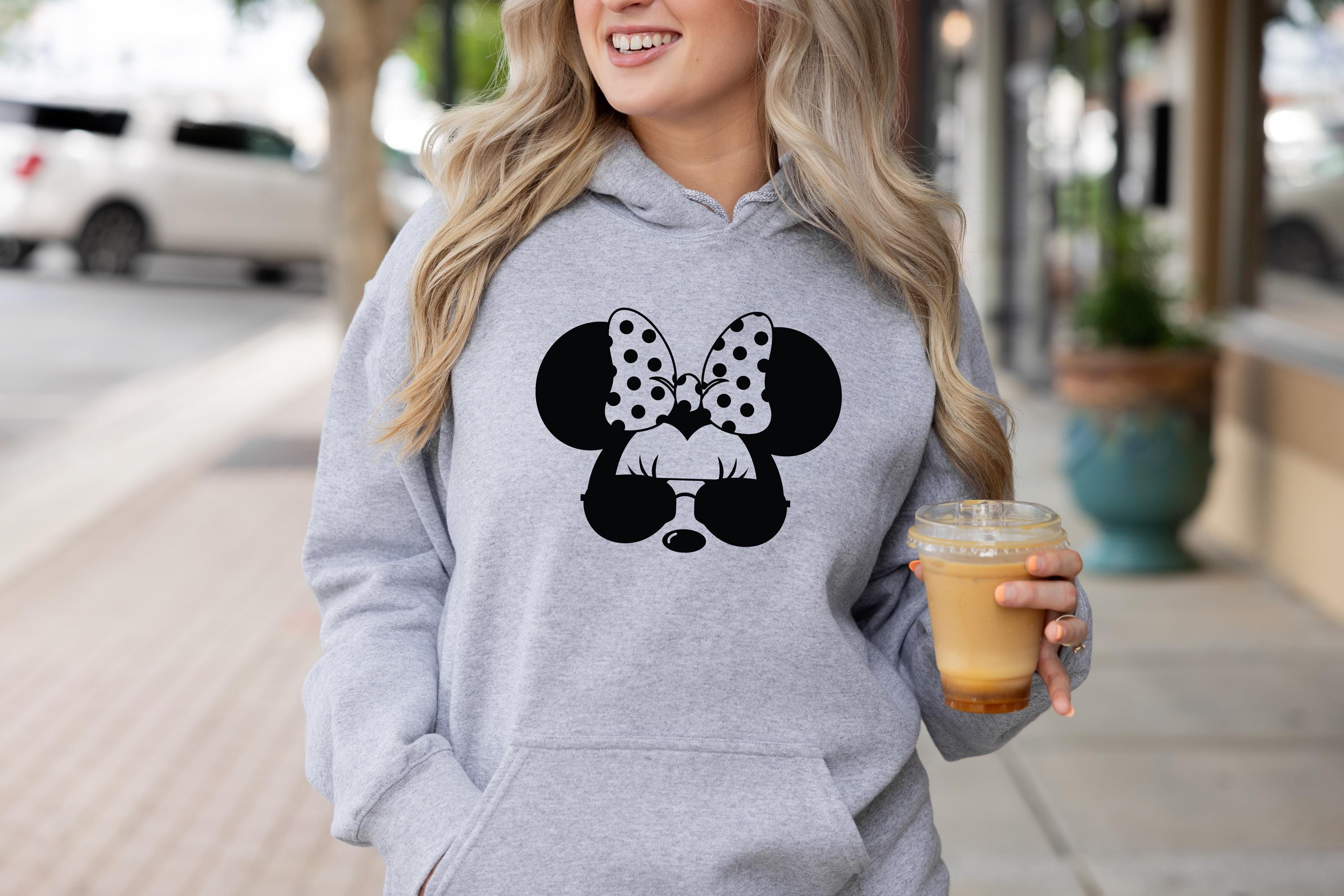 grey ladies mickey mouse hoodie