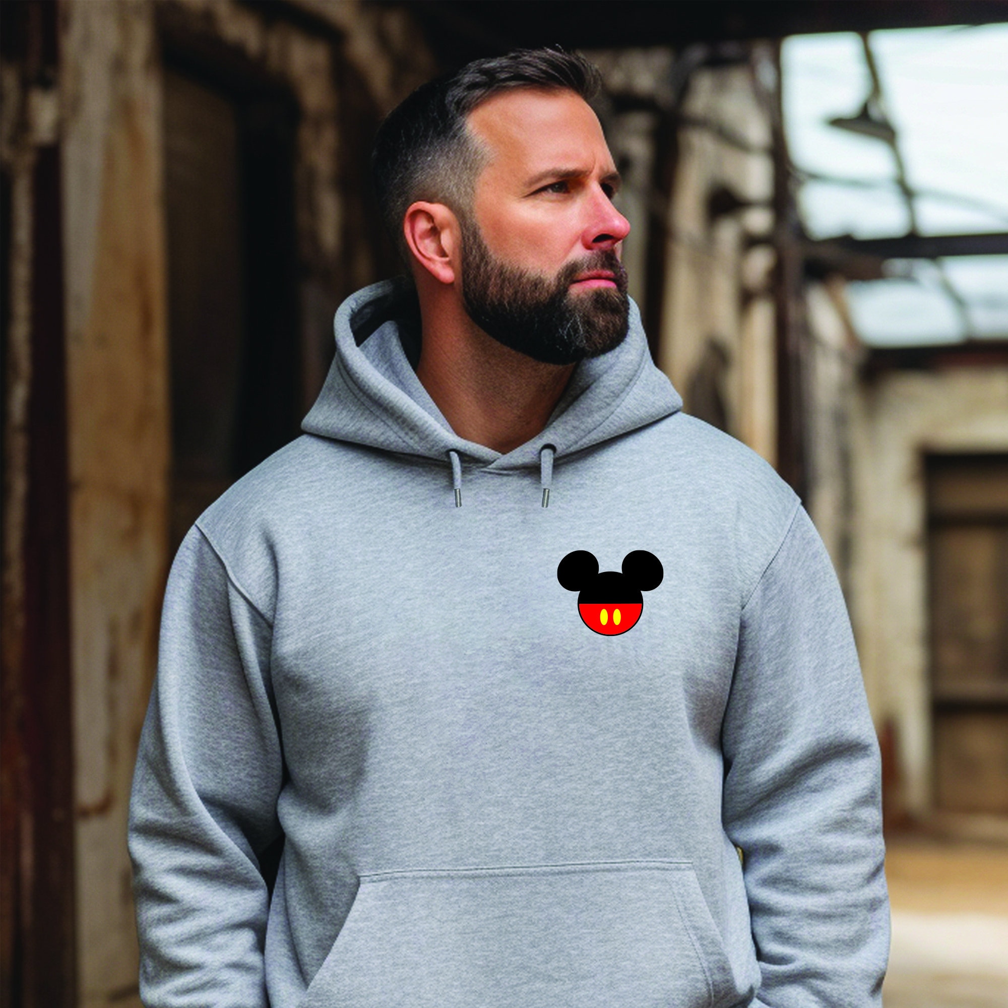Mickey Mouse Embroidered Sweatshirt - Etsy