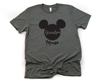 Grandpa Mickey Mouse t shirt - Disney Trip Matching Shirts -Family Matching Disney Shirts - Custom Name