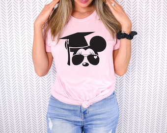 Graduation Aviator Adult Minnie Mouse t shirt - Disney Trip Matching Shirts - Seniors Class of 2026