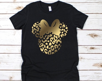 Minnie Mouse Cheetah Leopard Disney T shirt - Youth Kids Animal Kingdom Shirt -Disney Matching Family Safari Shirts - Animal Print