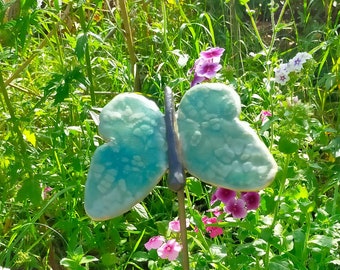 Bouchon de jardin en céramique, Papillon