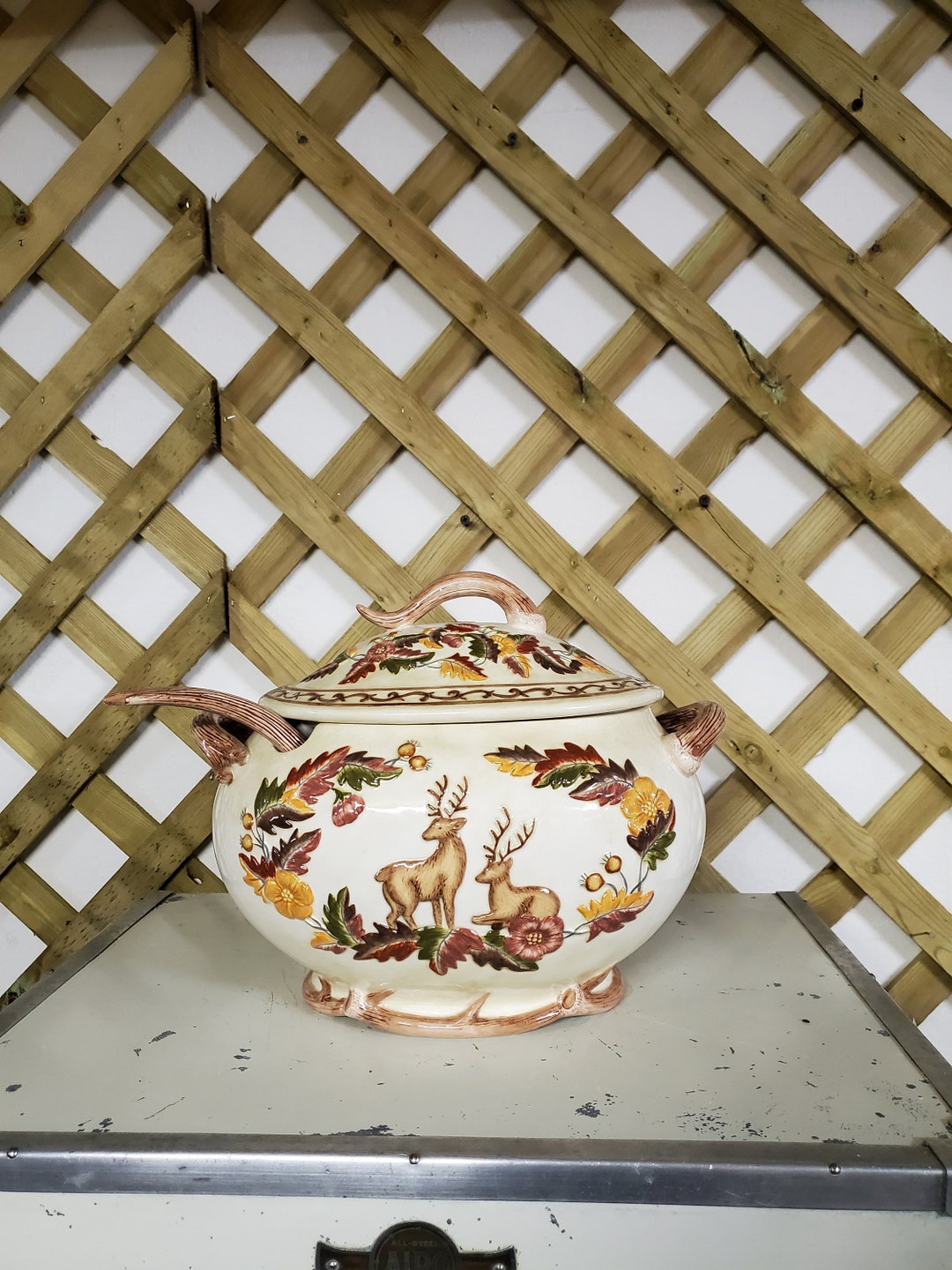 Newoldstock NOS Grand Lodge Soup Tureen W/ladle Featuring a Etsy