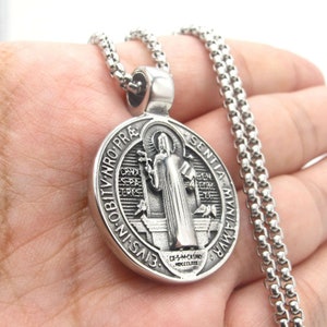 St Benedict Necklace Genuine Stainless Steel