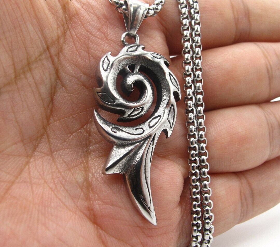 Phoenix Rising Fire Pendant Necklace Stainless Steel - Etsy