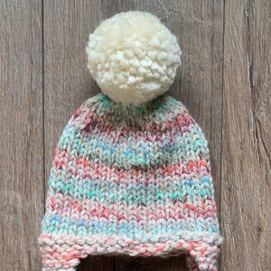 Knit Hat, Knit Beanie, Kids Hat, Kids Beanie, Child Hat, Pom Pom Hat, Child Beanie, Knit Gifts, Kid Gifts, Winter Wear, Winter Hats