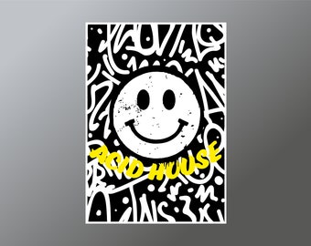 Acid House Graffiti Print