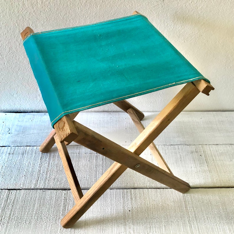 Vintage Folding Camp Stool Etsy