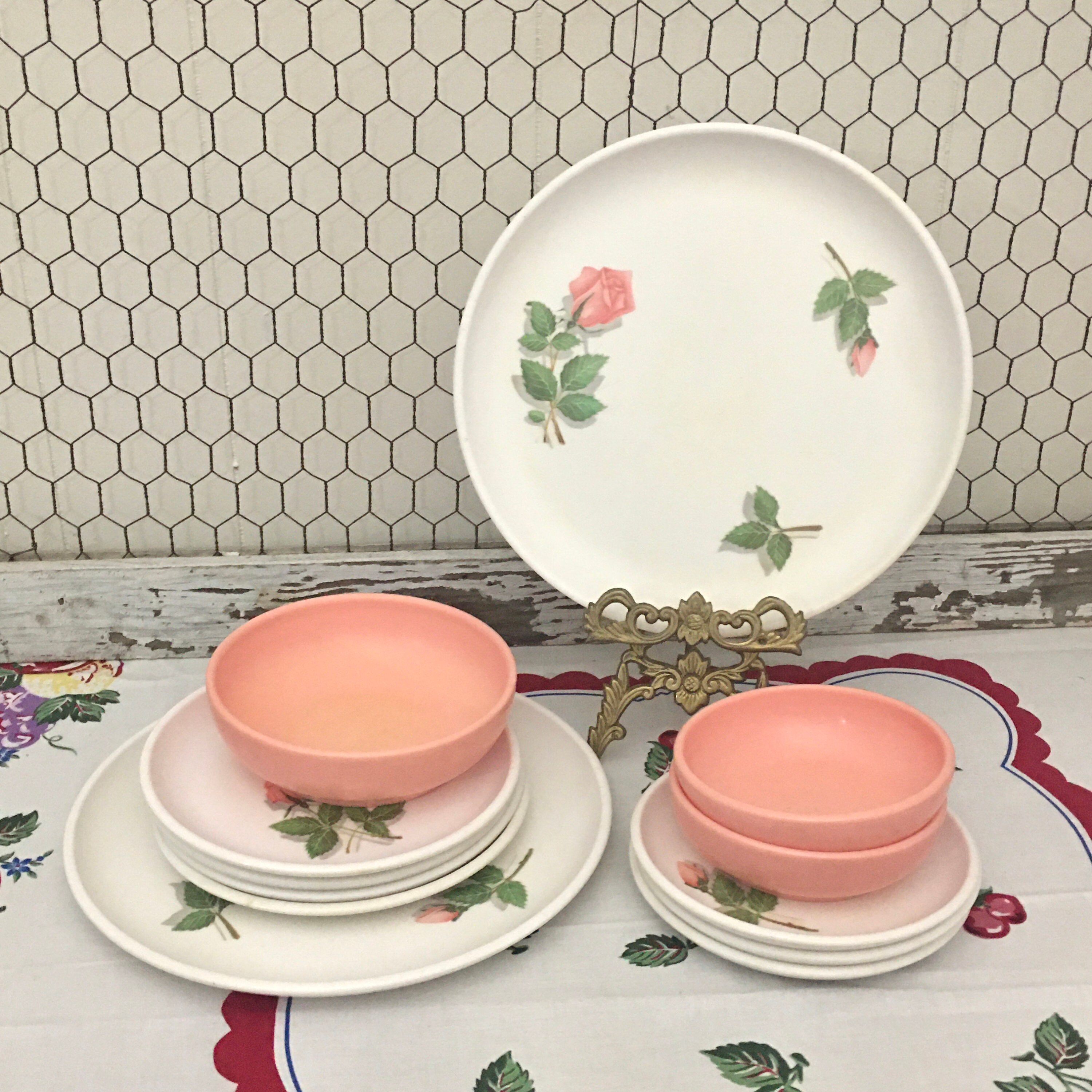 1950s Harmony House Catalina Melmac 12 Piece Dish Set Etsy