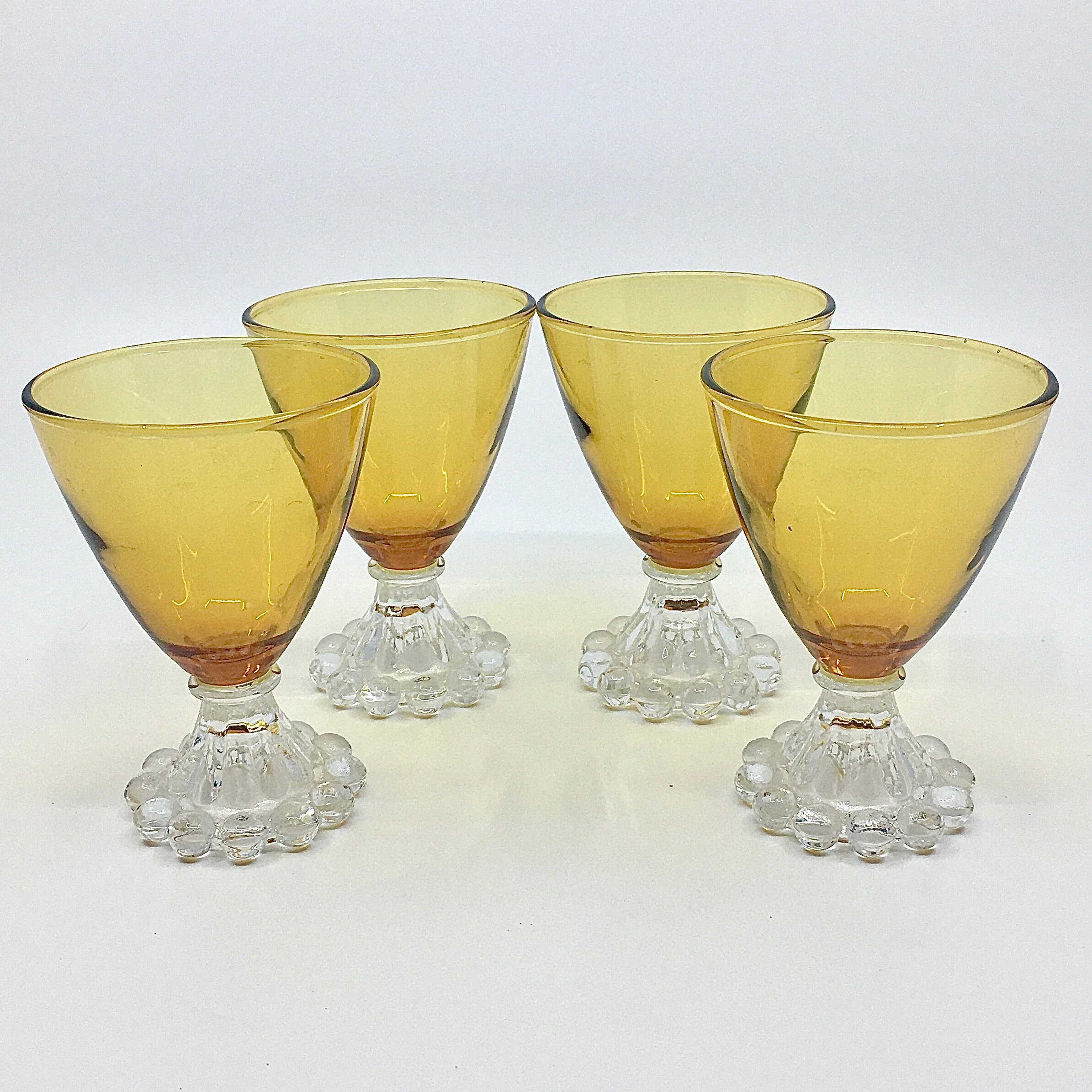 Vintage Imperial Glass Candlewick 4 Cordial Glasses Etsy