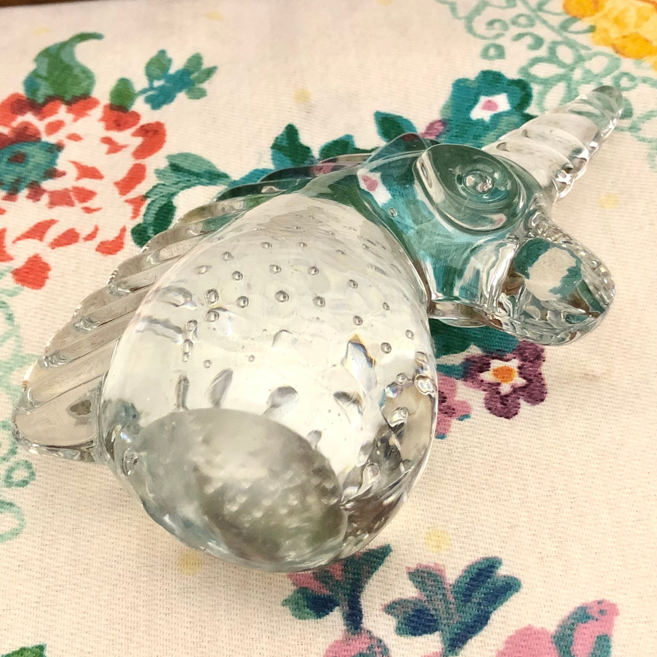 Glass Unicorn Paperweight With Controlled Bubbles Etsy