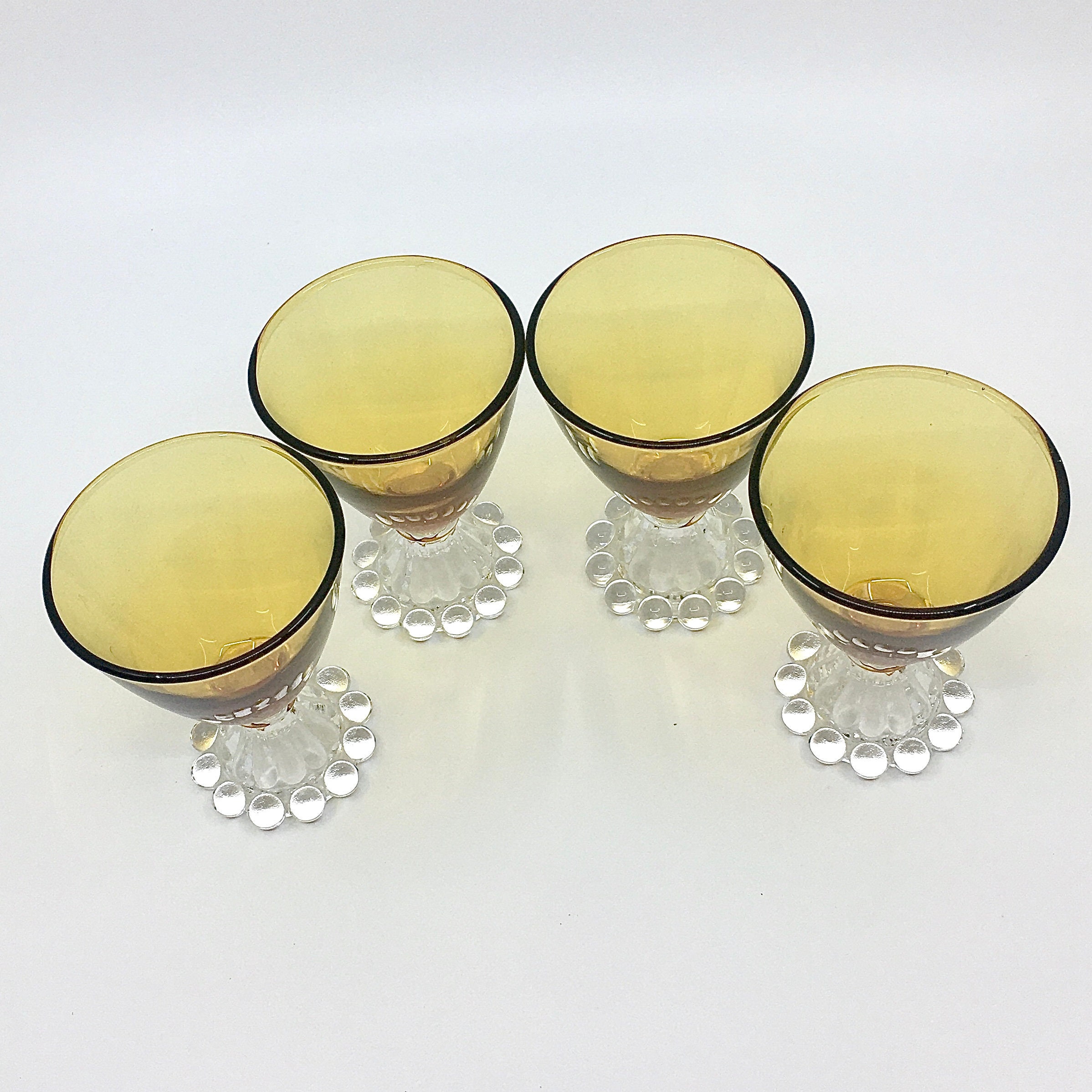 Vintage Imperial Glass Candlewick 4 Cordial Glasses Etsy