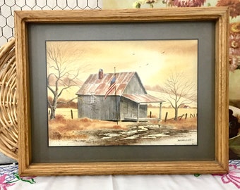 Signed Framed Watercolor Painting