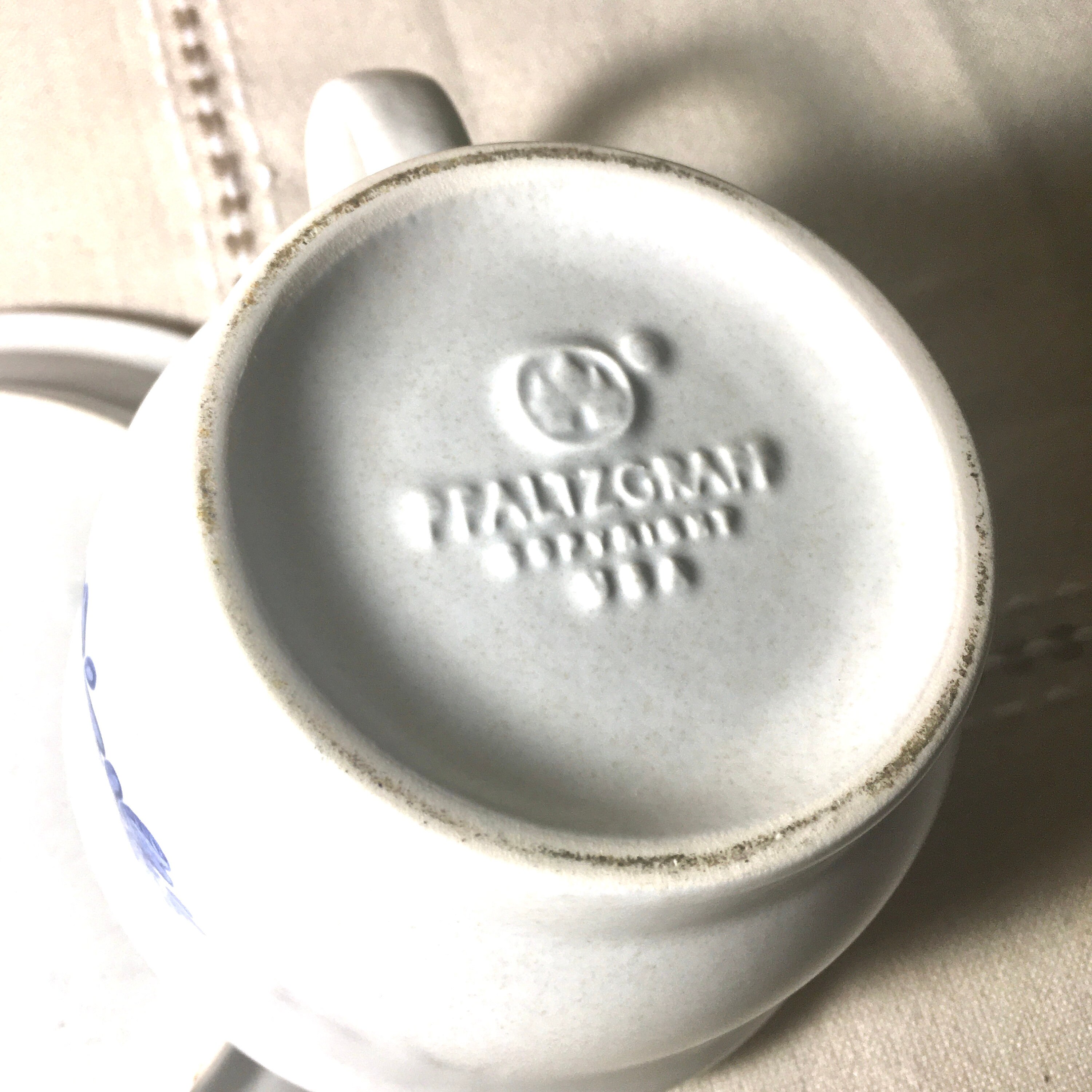 Vintage Pfaltzgraff Yorktown Stoneware Mug and Saucer Etsy