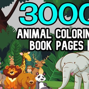 3000+ bundle animal coloring pages | animal coloring book for kids | Zoo Coloring Pages | alphabet Coloring Pages | dinosaur coloring pages image 1