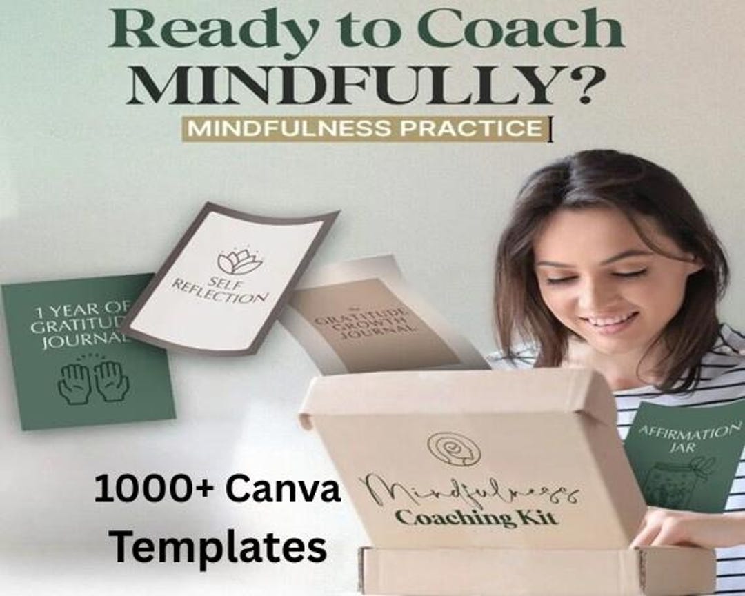 1000 Mindfulness Canva Templates | Mindfulness Coaching Bundle ...