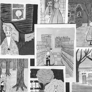 Cartes postales A6 imprimées Moth-Man
