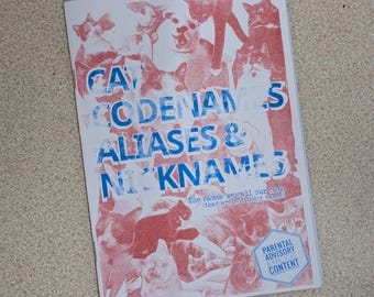 Cat Codenames Aliases Nicknames Zine Riso Printed A5 Zine