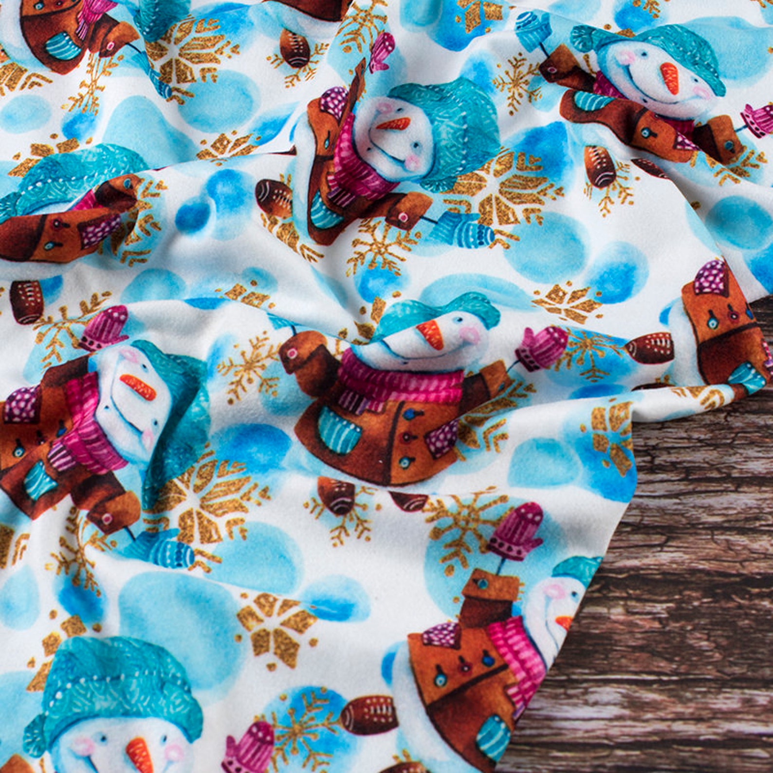 Christmas fabric FLEECE FABRIC by the yard Penguin fabric Etsy