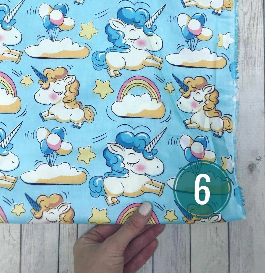 UNICORN FABRIC Unicorn print 100% Cotton fabric by the yard | Etsy