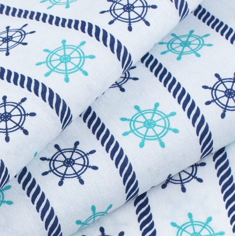 NAUTICAL FABRIC 100 Cotton fabric by the yard Nautical decor Etsy