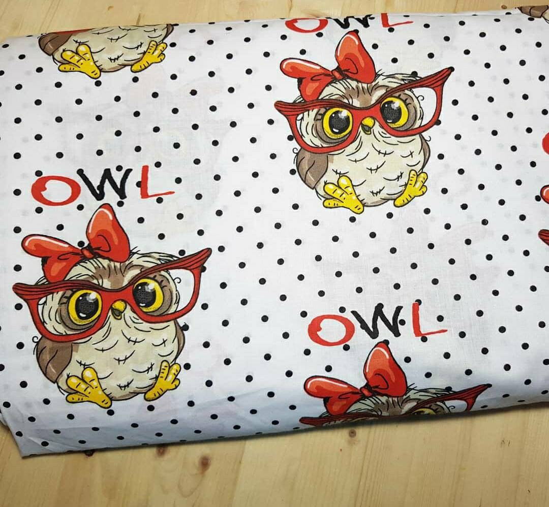 OWL FABRIC by the yard Bird fabric Quilt fabric 100 Cotton Etsy