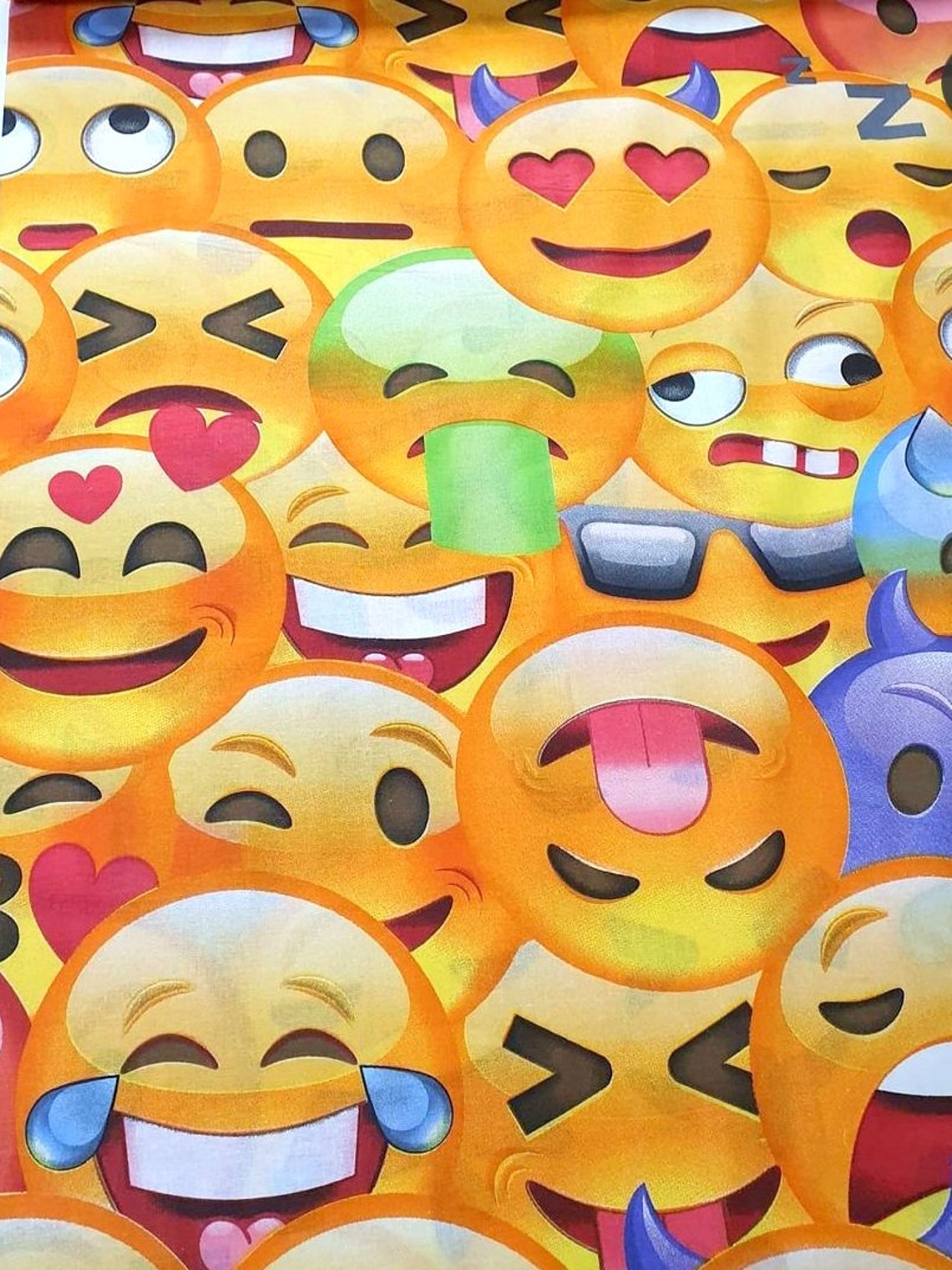 EMOJI FABRIC 100 cotton fabric by the yard Baby boy quilt Etsy