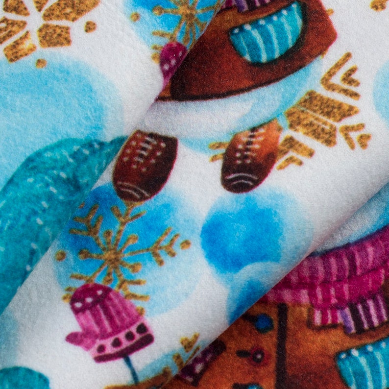 Christmas fabric FLEECE FABRIC by the yard Penguin fabric Etsy
